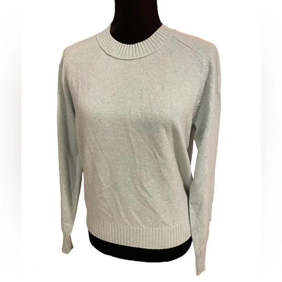 NWT Everlane Cashmere Wool Blend Crew Neck Sweater in Sea-foam green M - Picture 1 of 10